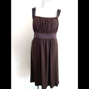 Chocolate Brown knit A-line dress